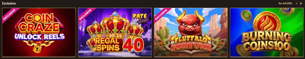 Realz Casino Exclusive Games